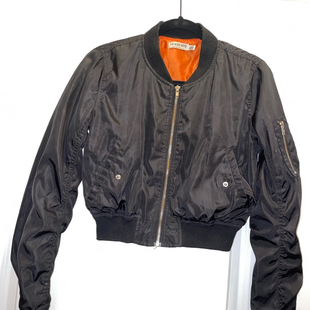 Fashion nova bomber jacket!